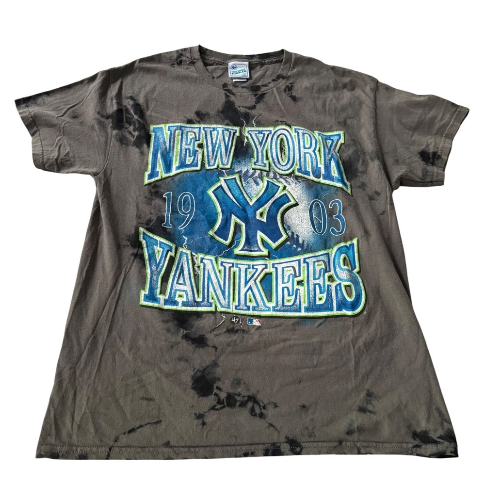 '47 Brand New York Yankees Vintage Tubular T-Shirt Charcoal Black Mens Size M